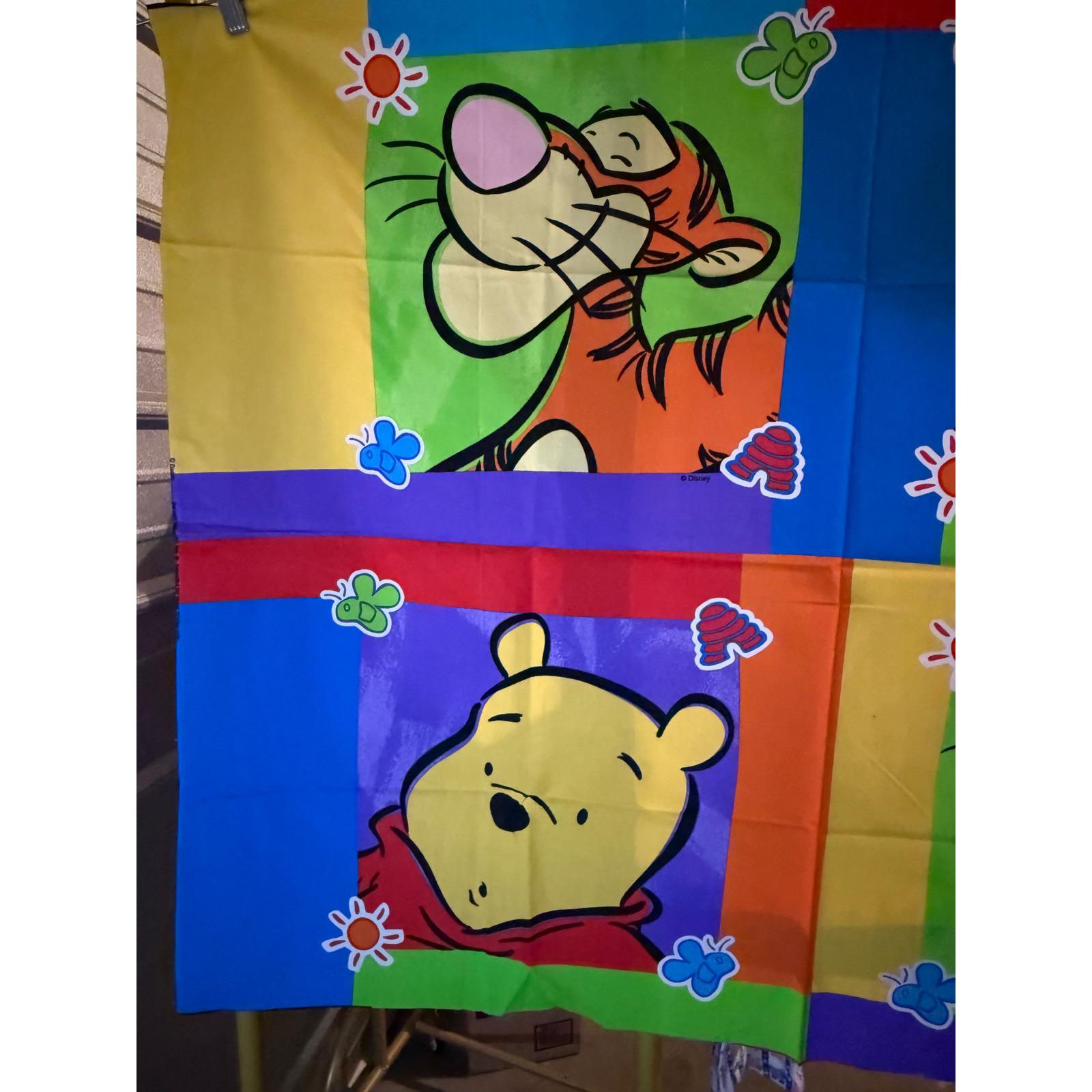 Tigger Panel Vintage Disney Winnie the Pooh Tigger Colorful Character Crib/ Blanket ...