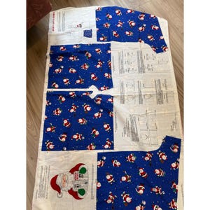 Patrón de costura para panel de tela de pantalones cortos deportivos de Papá Noel VIP Cranston Print Works Vintage VIP