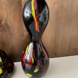 RARE Vintage Murano Art Glass Double Gourd Glass Vase Blown Glass Vase