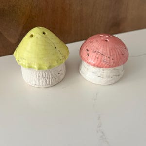 Vintage Mushroom Salt and Pepper Shakers