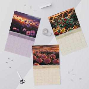 Beautiful Floral Wall Calendar | 2026 Monthly Planner, Home Decor, Gift for Her, Desk Calendar, Wall Art