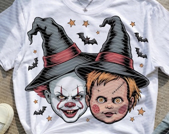 Witchy Halloween Horror PNG: Movie Characters Digital Download