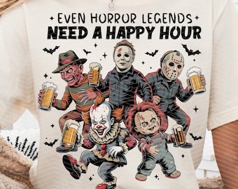 Halloween Horror Characters PNG, Funny Halloween png, Halloween Horror Movies Png, Horror Friends Png, Beer Halloween png, Halloween PNG