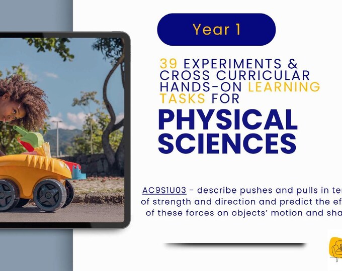 Physical Sciences: 39 Hands-On Learning Tasks & Experiments (Year 1)