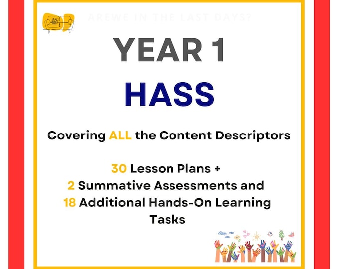FULL HASS (Geography and History) Curriculum: 30 Lesson Plans + 2 Summative Assessments and 18 Additional Hands-On Learning Tasks (Year 1)