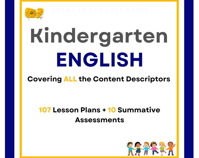 FULL English Curriculum: 107 Lesson Plans + 10 Summative Assessments (Foundation Year/ Kindergarten)