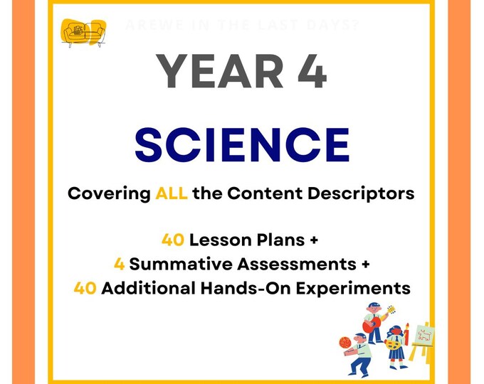 FULL SCIENCE Curriculum - 40 Lesson Plans, 4 Summative Assessments & 40 Additional Hands-On Experiments (Year 4)