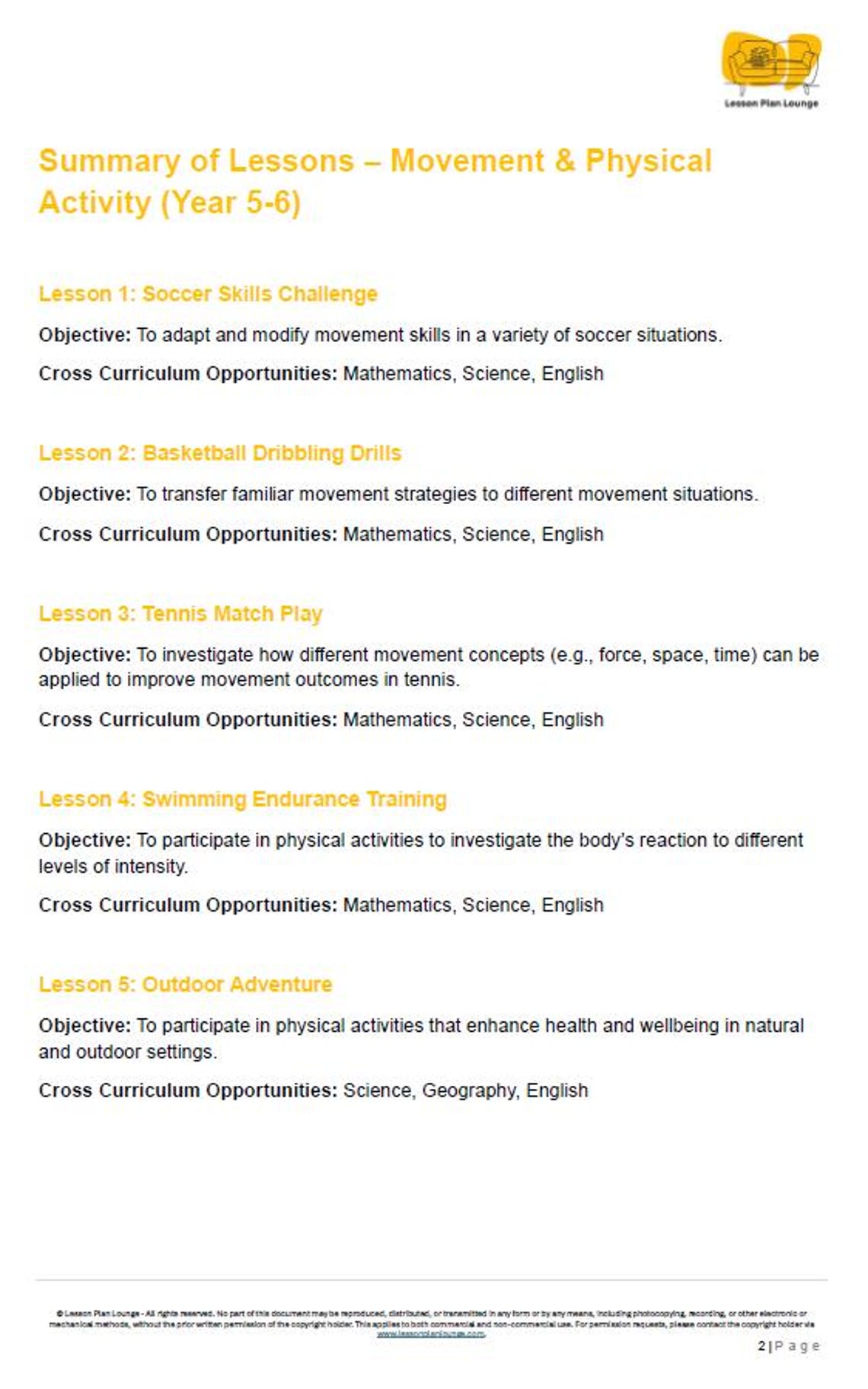 FULL HPE Curriculum: 55 Lesson Plans + 3 Summative Assessment Tasks ...