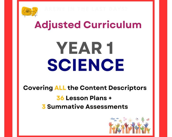 FULL SCIENCE Curriculum (Adjusted): 36 Lesson Plans + 3 Summative Assessments (Year 1)