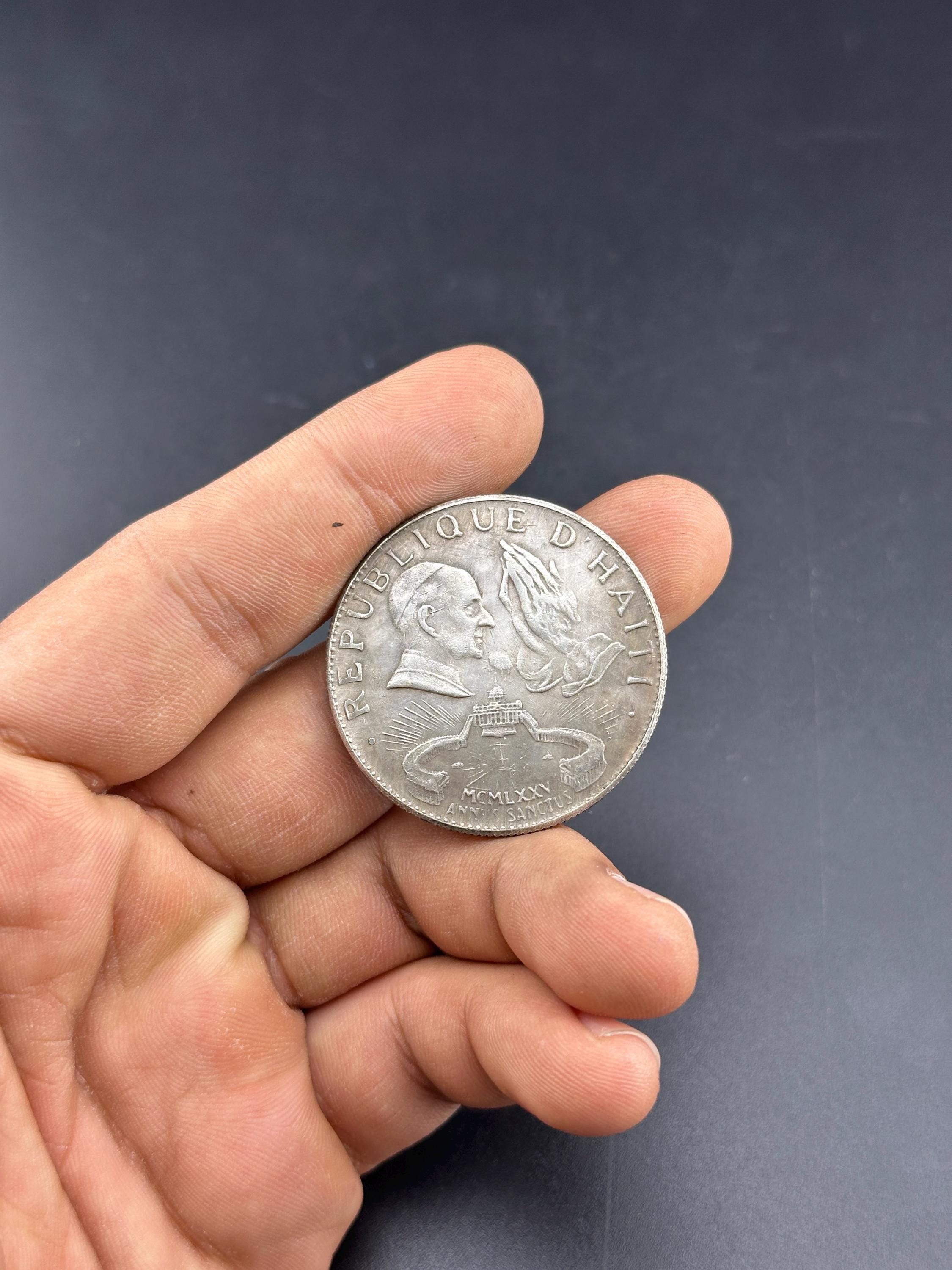 1975 Bc Haiti 50 Gourdes Silver Clad Coin - Etsy