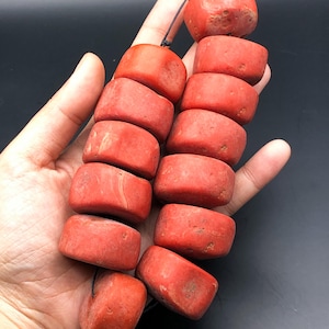 Orange Coral Beaded Jewelry Red Corals Gift For Coral Necklace Rondelle Corals Synthetic Artificial Corals Beads
