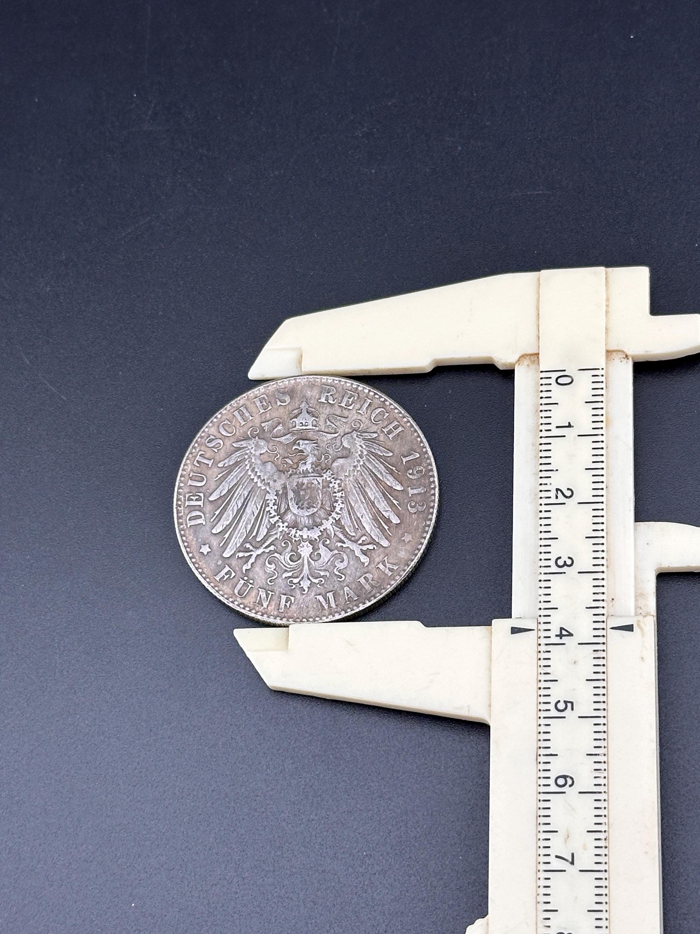 バイエルン王国5マルク銀貨、オットー王の肖像（1886-1913） - Etsy 日本