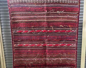 Hand made Vintage Uzbek Geometric Antique Nomadic Afghan Orienta Rug