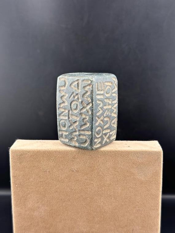 Ancient Early Civilization Intaglio tablet stone written medicine 3rd century B.C.