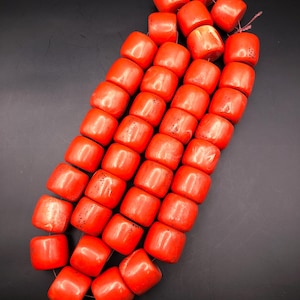 Orange Synthetic Artificial Corals Beads Beaded Jewelry Red Corals Gift For Coral Necklace Rondelle Corals