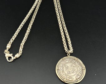 アンティーク！1905年 中国帝国 10セント硬貨ペンダントネックレス