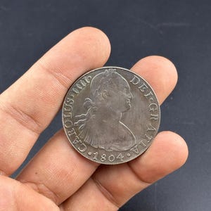 Mexico 8 Reales coin, featuring Charles IV silver plated coin silver plated coin