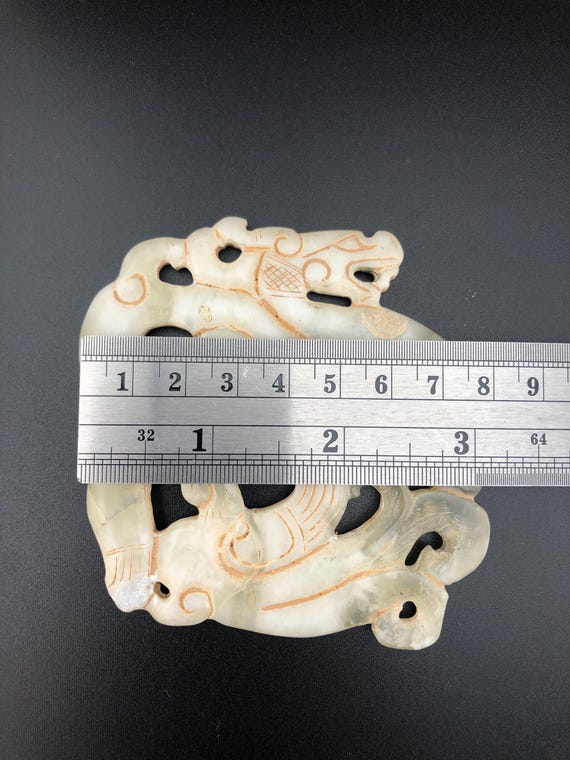 ヴィンテージ中国翡翠龍彫刻石 - Etsy 日本