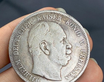 1876 Deutsches Reich Silbermünze versilbert Zentral Asien