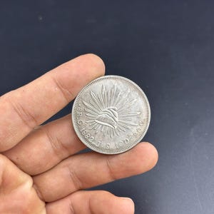 1882 Mexican Silver-plated Peso coin