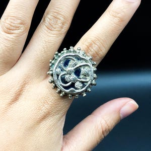Antique Vintage Silver Ring Central Asian Silver Ring Super Unique ethnic ring