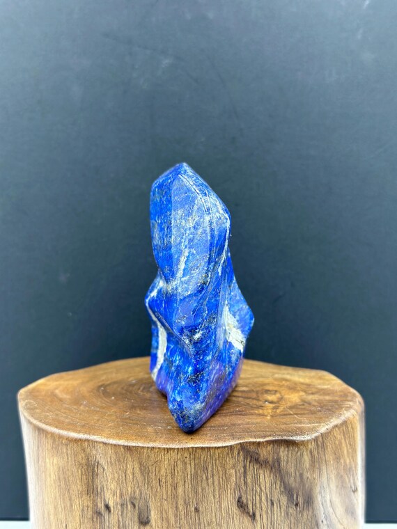 Polished Lapis Lazuli Tumble Stone, Afghanistan Decor (343g