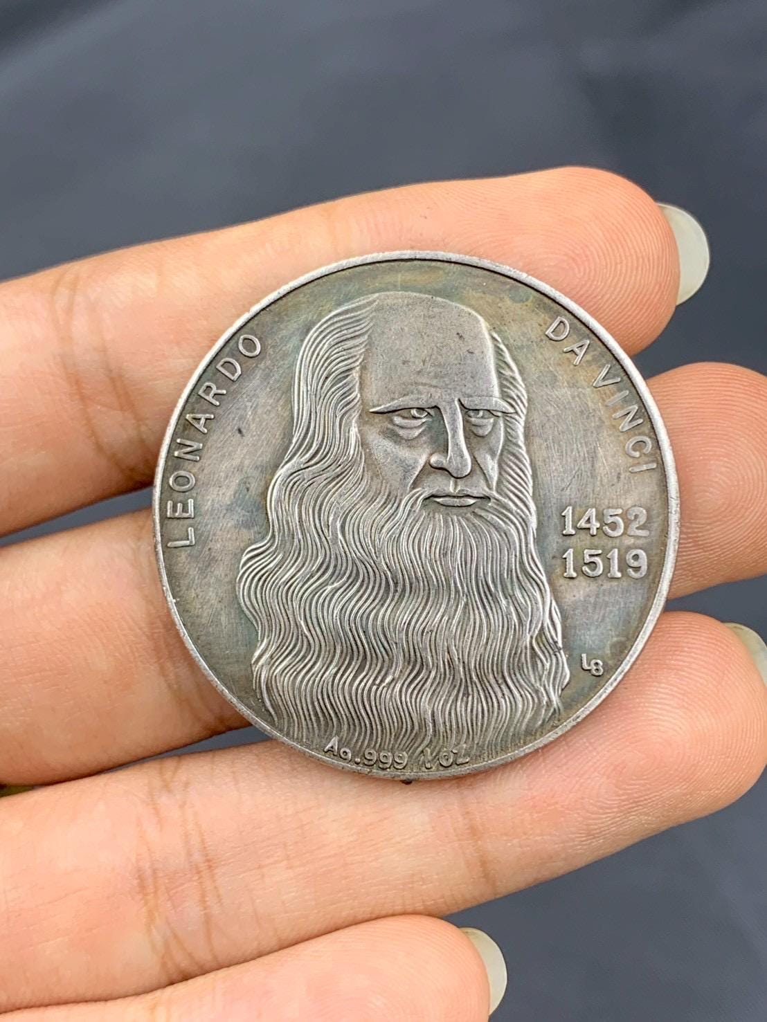 Leonardo Da Vinci Coin - Etsy