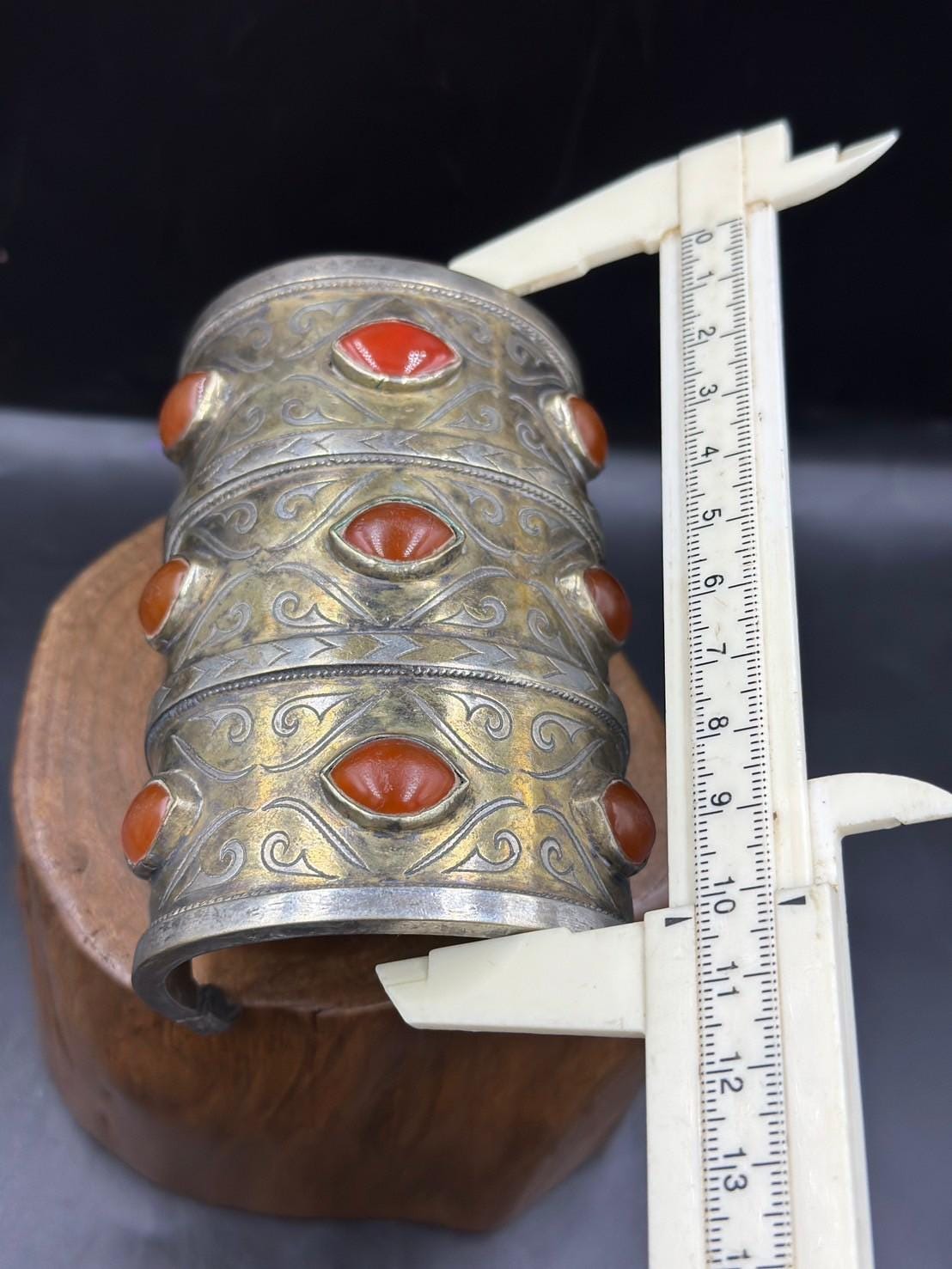 アンティーク 1890年代頃 トルクメニスタン シルバー カーネリアン