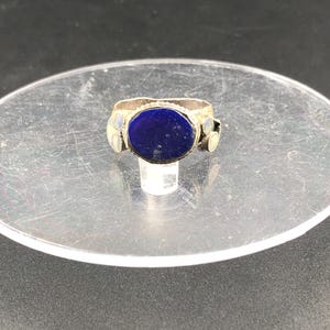 Silver Ring From Afghanistan With Lapiz lazuli on it A Beautiful Ring