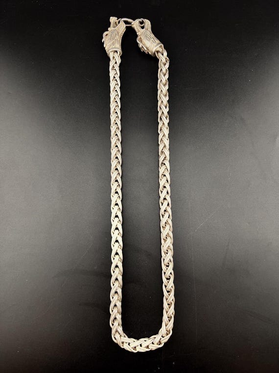 Unique  Solid king dragon  authentic vintage silv… - image 2