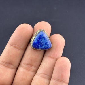 Afgani brass ring with. A Beautiful Lapis lazuli Stone in it from Afghanistan