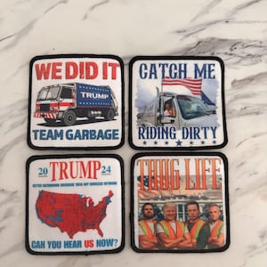 Trump Garbage Iron On Patch | MAGA Political Patches