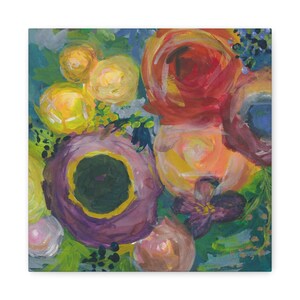 Canvas Art, Flower Painting, Home Decor, Wall Art, Floral Print, Matte Canvas, Stretched, 1 25&quot; Wall Decor