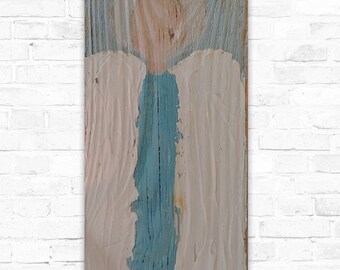 PRE-SALE Rustic Primitive Angel Painting on Distressed Barn Wood