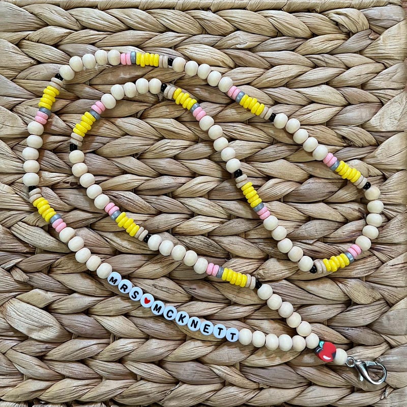 🍎Free Personalization🍎 Pencil Lanyard - Badge Holder - Personalized - Teacher - Administrator - Gift - Appreciation