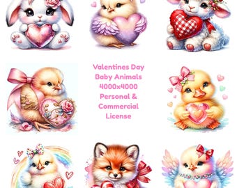 Pacchetto di clipart PNG di animali stravaganti / Carini animali dei cartoni animati per adesivi, scrapbooking e POD