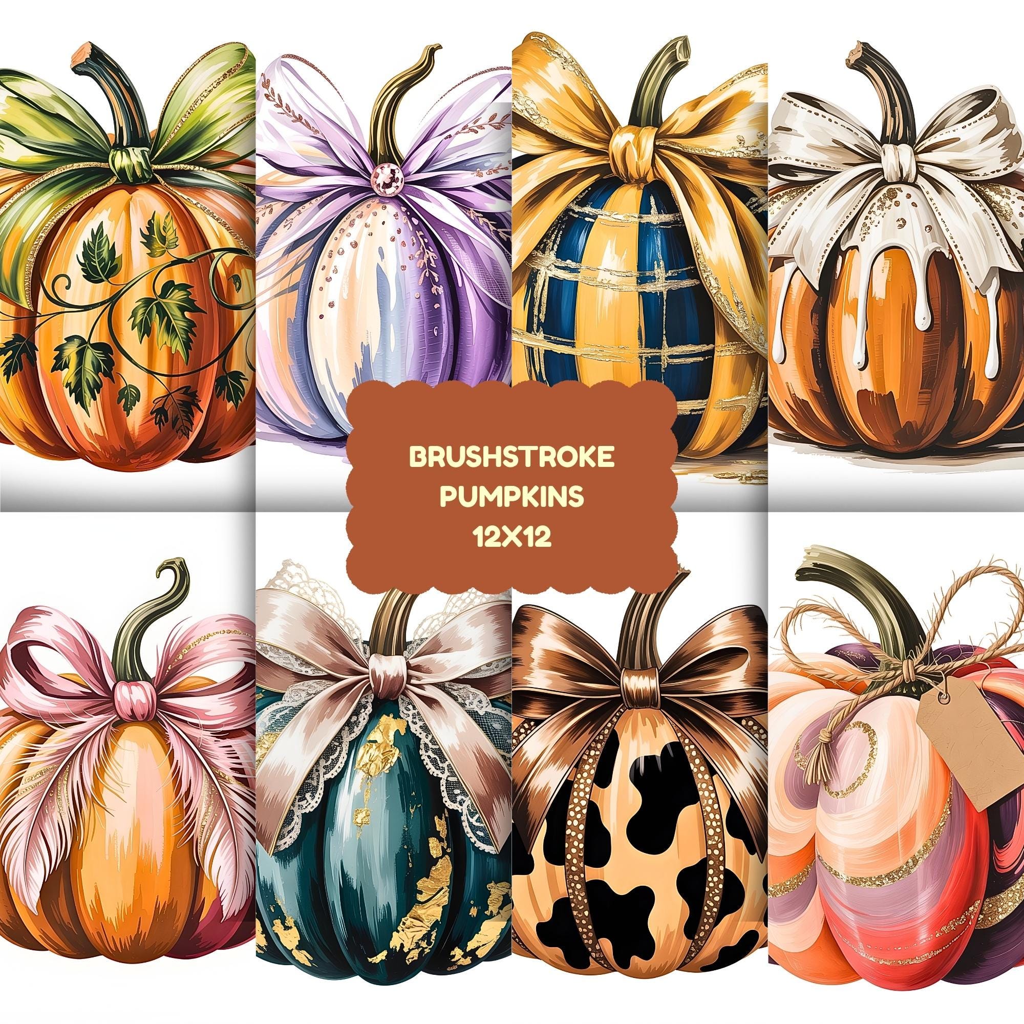 Watercolor Pumpkin Clipart PNG | Fall Autumn Pumpkin Graphics for ...