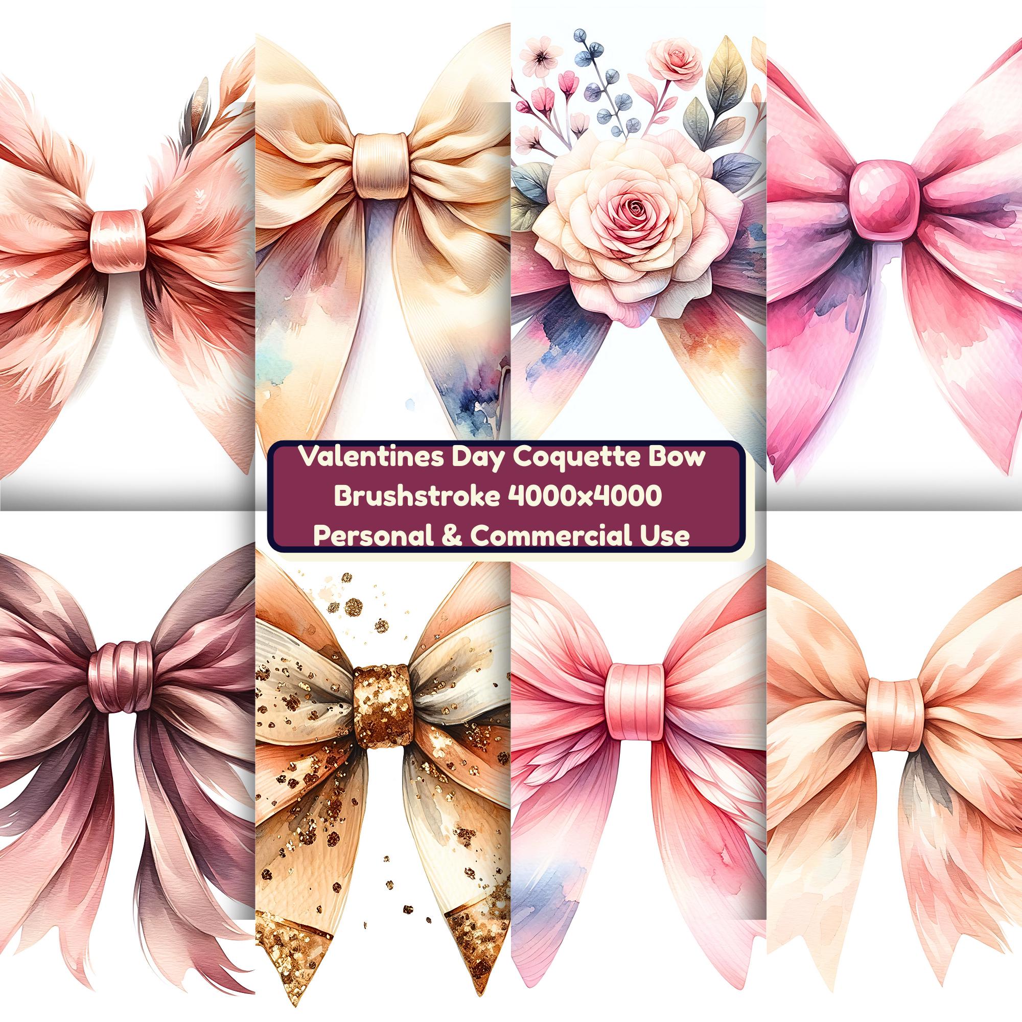 Coquette Bow PNG Clipart Bundle | Girly Pink Ribbon Graphics for Shirts ...