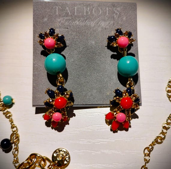 Vintage Talbots "Fiesta" Jewelry Set: Beads, Fringe, Baubles, Bling & More! View 3