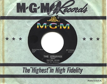 Unforgettable "The Stripper" by David Rose and his Orchestra 45 RPM Record from 1962 - Used