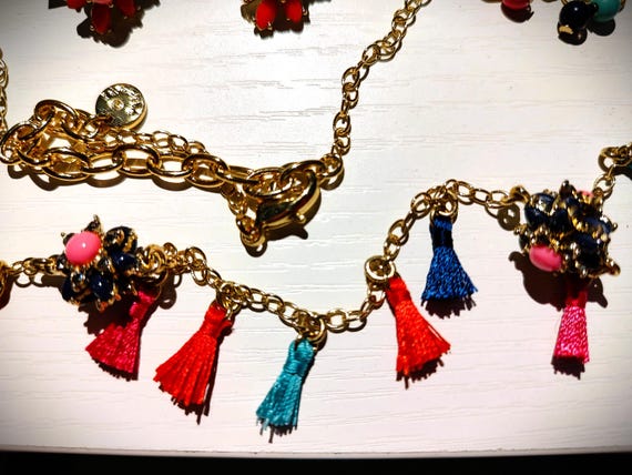 Vintage Talbots "Fiesta" Jewelry Set: Beads, Fringe, Baubles, Bling & More! View 2
