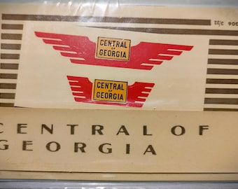 Vintage O Scale Walthers Central of Georgia Diesel Decals - Brand New Old Stock!