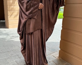 Luxury Batwing Abaya, Farasha, Khalijee, Kaftan, Brown, Butterfly Abaya, Eid, Ramadan