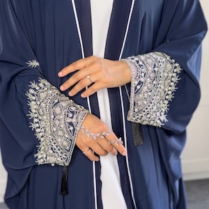 Luxury Embellished Abaya Set: Nidha Fabric, Eid Ramadan Modestwear