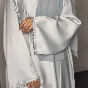 Diamante Abaya 3-Piece Set: Dubai Islamic Dress