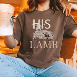 His Little Lamb Tee, Lamb T-shirt, Women&#39;s Faith based Apparel, Christian T-shirt For Women,Christian gift, Minimalist Trendy T-shirt, Lamb