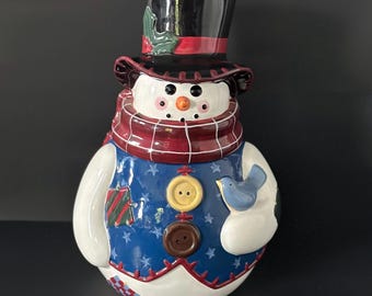 Vintage Mother Brown’s 1998 Snowman Cookie Jar by Coyne’s Company