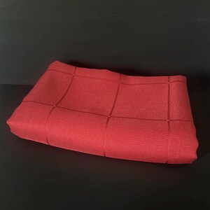 Vintage Rectangular Deep Red Tablecloth - 102.5” x 60.5”