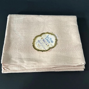 Vintage New Czechoslovakia Pure Linen Tablecloth w/ 6 Napkins