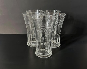 Vintage Libbey Clear Coca Cola Flared Tumblers - Set of 5